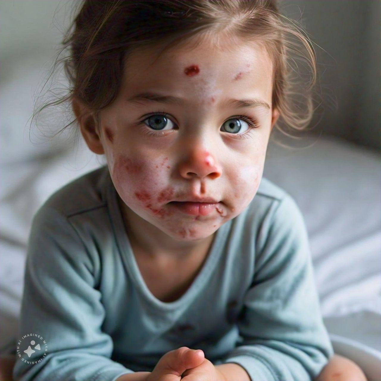 niño con erupciones en la piel